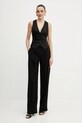 Льняной жилет Elisabetta Franchi GL00552E2 чёрный SS25