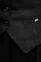 Elisabetta Franchi kamizelka lniana GL00552E2 czarny