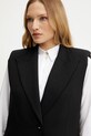 Жилетка з домішкою вовни Elisabetta Franchi чорний GI15452E2