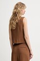 Îmbrăcăminte Herskind vestă cu amestec de in Double 5505840 maro