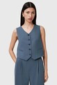AllSaints gilet ALEIDA tessuto blu W005QC