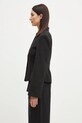 GANNI marynarka Light Twill Suiting W0057 czarny SS25
