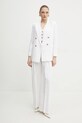 Ermanno Scervino marynarka z domieszką lnu 56TI021ES1 biały SS25