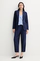 United Colors of Benetton marynarka z domieszką lnu 25BVDW036 granatowy SS25