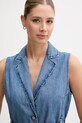 United Colors of Benetton vestă jeans albastru 2KOWDJ00Z