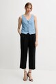 Бавовняна жилетка United Colors of Benetton 2DHJDJ010 блакитний SS25