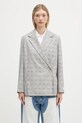 Kenzo marynarka wełniana tkanina szary FF52VE2589JW.93