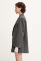 Marine Serre wool blend blazer Regenerated Tailoring Boxy UJA066A.DWOV0057 gray SS25