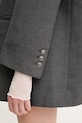Marine Serre wool blend blazer Regenerated Tailoring Boxy UJA066A.DWOV0057 gray