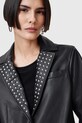AllSaints sacou de piele CORINNA W037LC negru SS25
