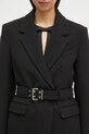 GANNI marynarka Bonded Crepe czarny W0241