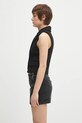 Prsluk GANNI Bonded Crepe W0243 crna SS25
