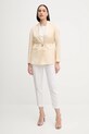 Sisley blazer din amestec de in 2G1WLW031 bej SS25