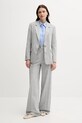Sisley blazer din amestec de in 2X0KLW030 gri SS25