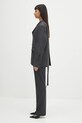 JW Anderson marynarka wełniana Open Back Tailored JK0368.PG1695.945 szary SS25