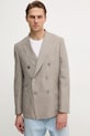 Вълнено сако BOSS бежов 50535043