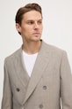 Вълнено сако BOSS 50535043 бежов