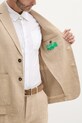 Льняний жакет United Colors of Benetton 23B3UW014 бежевий