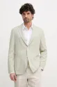 Blazer με μείγμα λινών BOSS εμπριμέ πράσινο 50542639