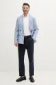Tommy Hilfiger marynarka z domieszką lnu MW0MW38895 niebieski SS25