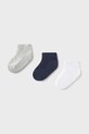 Mayoral sosete copii 3-pack sosete scurte gri 10869.3A.Baby.PPYA