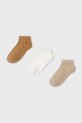 Mayoral skarpetki dziecięce 3-pack skarpetki krótkie brązowy 10909.5K.Mini.PPYA