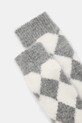 AllSaints sosete din amestec de lana CHECK W081XB gri SS25