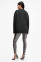Kožené legíny AllSaints CORA W058TB stříbrná