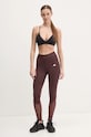 adidas Performance legginsy treningowe Hyperglam IX3237 brązowy SS25