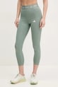 adidas Performance leggins de antrenament Techfit tricotaj verde JI5551