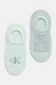 Calvin Klein Jeans skarpetki 2-pack skarpetki krótkie turkusowy 701231402