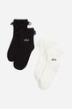 Čarape Karl Lagerfeld 2-pack natpis bijela A2W47006