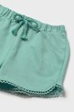 Fete Mayoral pantaloni scurți din bumbac pentru bebeluși 603.4G.Baby.PPYA turcoaz