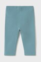 Mayoral leggins din bumbac pentru bebeluși 703.4D.Baby.PPYA turcoaz SS25