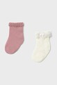Mayoral skarpetki dziecięce 2-pack skarpetki długie różowy 10872.4B.Baby.PPYA