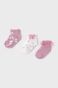 Mayoral sosete copii 3-pack sosete lungi roz 10874.4D.Baby.PPYA