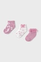 Mayoral sosete copii 3-pack sosete lungi roz 10874.4D.Baby.PPYA