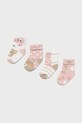 Mayoral Newborn skarpetki dziecięce 4-pack skarpetki długie różowy 9867.G.2G.Newborn.PPYH