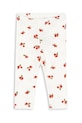 Konges Sløjd legginsy bawełniane dziecięce MINNIE PANTS GOTS nadruk beżowy KS102584