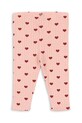 Дитячі бавовняні легінси Konges Sløjd MINNIE PANTS GOTS візерунок рожевий KS102584