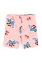Konges Sløjd spodnie BASIC SHORT LEGGINGS GOTS z elastanem różowy KS103203