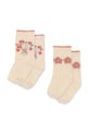 Konges Sløjd sosete copii 2 PACK ROSE SOCKS 2-pack sosete lungi bej KS103383