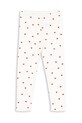 Konges Sløjd leggins din bumbac pentru copii MINNIE PANTS GOTS bumbac alb KS103363