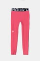 Under Armour leggins copii HG Legging tricotaj roz 1390069