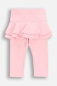 Coccodrillo legginsy niemowlęce z elastanem różowy WC5122103NGN