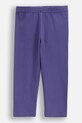 Coccodrillo legginsy bawełniane z elastanem fioletowy WC5122301VGC