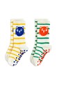 Mini Rodini sosete copii Cats 2-pack sosete lungi alb 2516010600