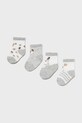 Detské ponožky Mayoral Newborn 4-pak dlhé ponožky sivá 9862.1D.Newborn.PPYH