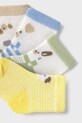 Παιδικές κάλτσες Mayoral Newborn 4-pack 9862.1D.Newborn.PPYH κίτρινο SS25