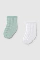 Παιδικές κάλτσες Mayoral Newborn 2-pack ψηλές κάλτσες πράσινο 9863.1F.Newborn.PPYH